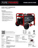 PURPP6800PR GENERATOR, 6800 WATT