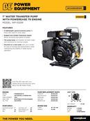 WP-1020R 1" ALUMINIUM PUMP WITH KNOCK OFF ENGINE