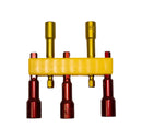 73110, MAGNETIC NUT DRIVER 1/4" X 2.5 YELLOW. 5/PKG