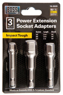 793520, 3 PACK 1/4" HEX/ALLAN SHANK SOCKET ADAPTOR SET
