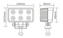 10-20004 618S Rectangle Work LED Work Light (Spot and Flood) 10-20004