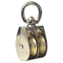 55926, PULLEY, DOUBLE SWIVEL 1 DIE CAST. FITS 1/4 ROPE