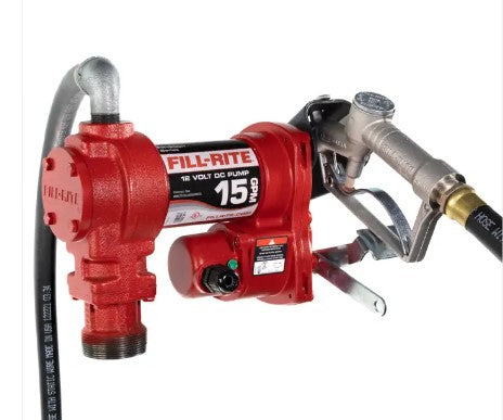 FIL-FR1210H,PUMP 12V 15GPM W/HOSE 3/4X12FT, MANUAL NOZZLE