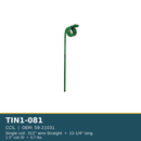 TIN1-081 CCIL harrow tine - .312", 12-1/4", 1.5"