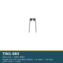 TIN1-083 Flexi-Coil harrow tine - .375", 6", 14", 1.875"