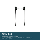 TIN1-084 DEGELMAN harrow tine - .375", 9-1/2", 16-1/2", 1.69"