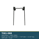 TIN1-088 WESTFIELD harrow tine - .312" 7-1/4" 11-1/2" 1.60"