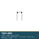 TIN1-089 LEON harrow tine - .375", 9-1/2", 16-1/2", 1.85"