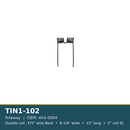 TIN1-102 Riteway harrow tine - .375", 8-1/4", 15", 2"