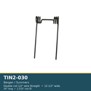 TIN2-030 Bergen / Summers harrow tine - 1/2", 12-1/2", 20", 2.515"