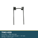 TIN2-039 Summers harrow tine - 1/2", 12", 18", 2.515"