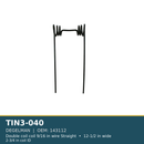TIN3-040 DEGELMAN harrow tine - 9/16 in, 12-1/2 in, 2-3/4 in