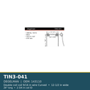 TIN3-041 DEGELMAN harrow tine - 9/16 in, 12-1/2 in, 26", 2-3/4 in