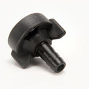 40424-B5, CAP ASSY, 3/8" HOSE BARB, BLACK,W/ ADAPTER AND BUNA N O-RING