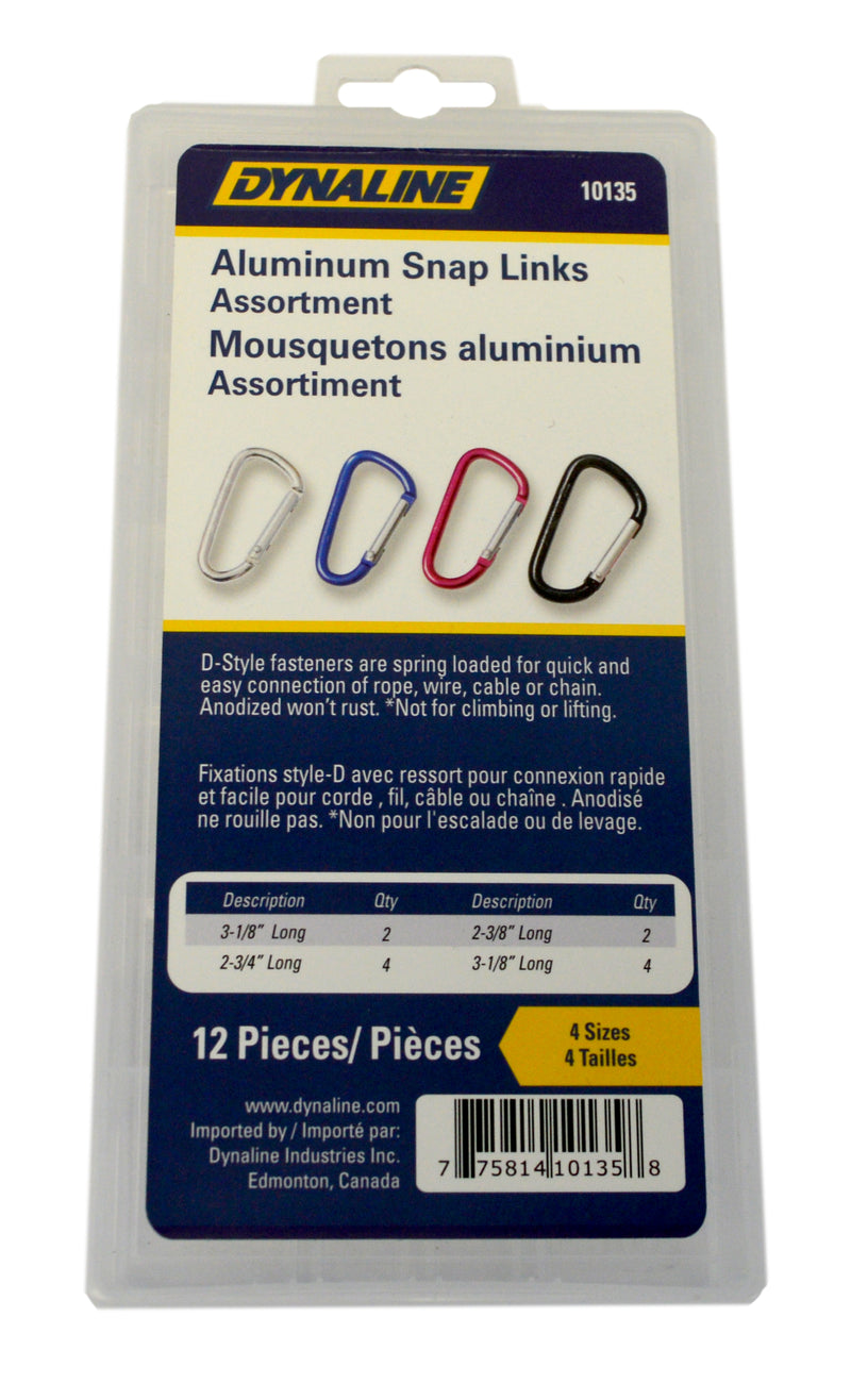 10135, Aluminum D-Ring Assortment