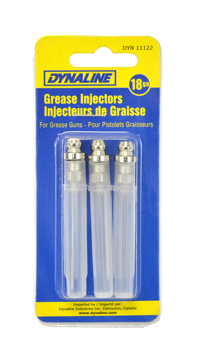 11122, Grease Injectors (3 pcs) Standard 18 Gauge