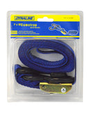 11185, Cam Strap 1 x 10' Blue 1200 lb. Vinyl coated hooks