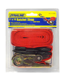 12206, Ratchet Strap 1" x 15' Red, 500lbs