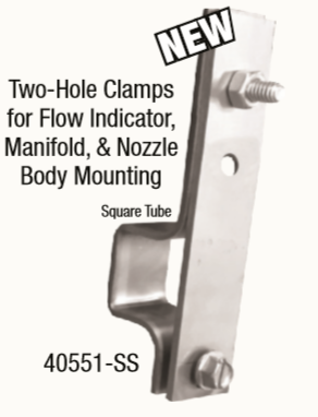 40551-SS, CLAMP ASSY, 1-1/4" PIPE, 2-HOLE,SS