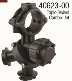 40623-00, WET BOOM BODY ASSY - TRIPLE - COMBO-JET, 1" PIPE, BOLT MOUNT CLAMP