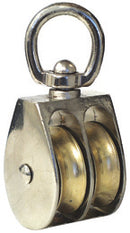 55925, Pulley, Double Swivel 3/4 Die Cast. Fits 3/16 Rope